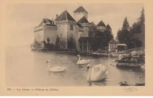 (601) AK Genfersee, Schloss Chillon, vor 1945