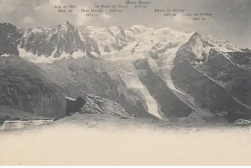 (596) AK Mont Blanc, Mont Maudit, Aiguille du Midi, vor 1945