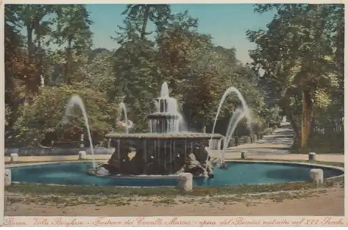 (592) AK Rom, Roma, Villa Borghese, Fontana dei Cavalli Marini, vor 1945