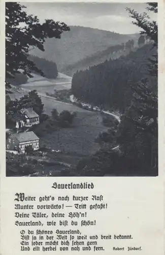 (559) AK Sauerlandlied von Robert Zündorf 1940er