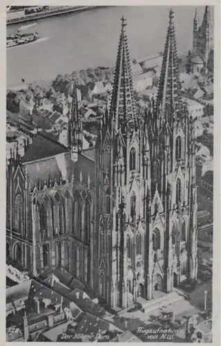 (519) AK Köln, Dom, Luftbild, um 1943