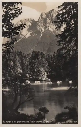 (498) Foto AK Grainau, Badersee, Kleiner und Großer Waxenstein 1938