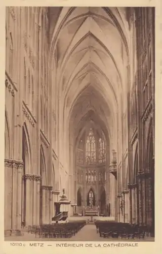 (472) AK Metz, Frankreich, Kathedrale, Innenraum