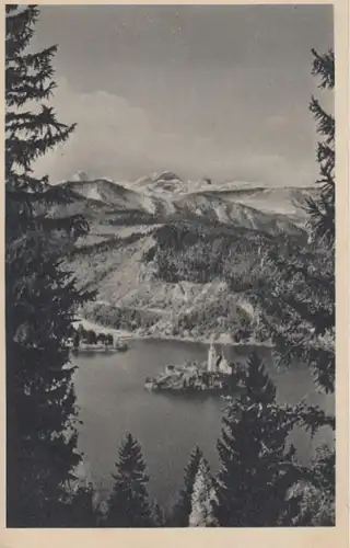 (464) AK Veldes, Slowenien, Bled, Bleder See, Marienkirche, vor 1945