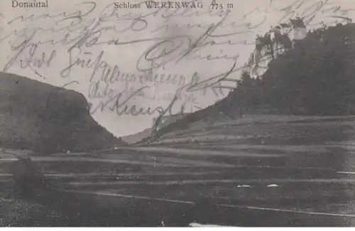 (386) AK Beuron, Schloss Werenwag 1912