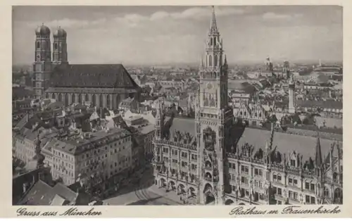 (385) AK München, Frauenkirche, Neues Rathaus
