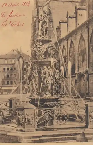 (297) AK Nürnberg, Tugendbrunnen 1912