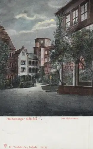 (293) AK Heidelberg, Schlosshof 1904