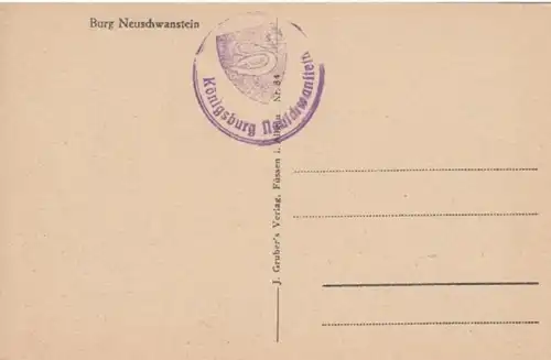 (269) AK Schloss Neuschwanstein, Hohenschwangau, vor 1945