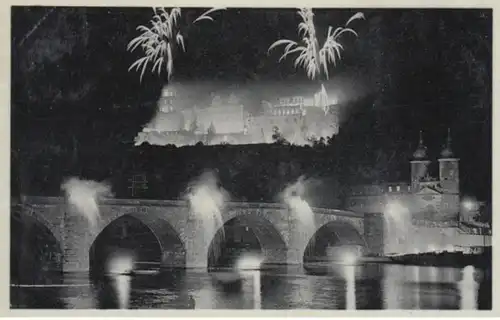 (251) AK Heidelberg, Schlossbeleuchtung 1933