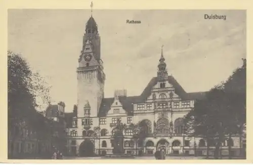 (249) AK Duisburg, Rhein, Rathaus, vor 1945