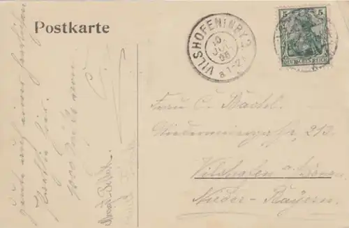 (178) AK Sächsische Schweiz, Kuhstall 1906