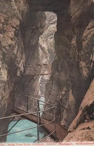 (157) AK Höllentalklamm, Wettersteingebirge 1908