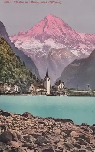 (106) AK Flüelen mit Bristenstock 1910/20er