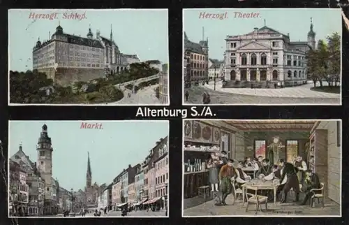 (6) AK Altenburg S.A., Mehrbildkarte 1910er