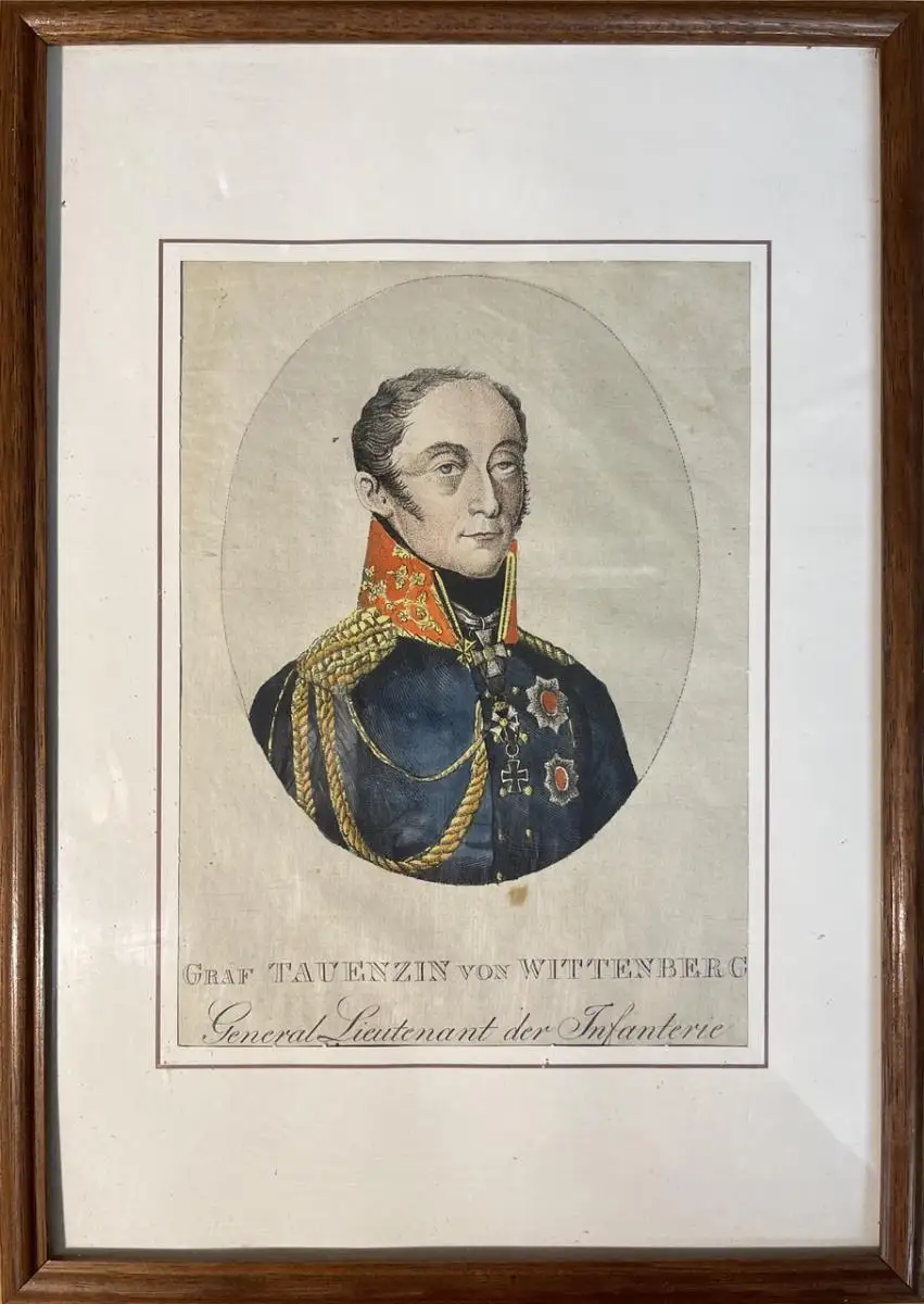 4 handkolorierte Kupferstiche um 1813 „Preußische Fürsten und Adelige“ alt antik 3