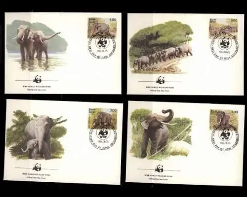 Sri Lanka, Tiere, MiNr. 753-756, FDC - 692064