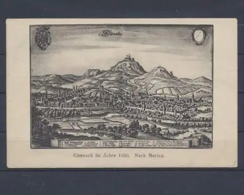 Eisenach, Eisenach im Jahre 1650, nach Merian - 401751