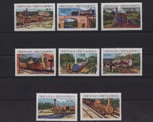 Grenada-Grenadinen, Eisenbahn, MiNr. 629-636, postfrisch - 693675