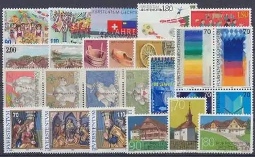 Liechtenstein, MiNr. 1165-1189, Jahrgang 1998, postfrisch - 693363