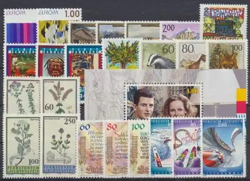 Liechtenstein, MiNr. 1054-1078, Jahrgang 1993, postfrisch - 693128