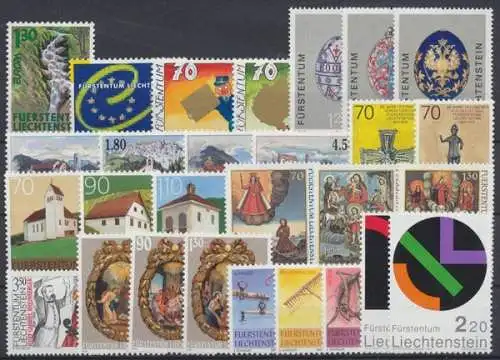 Liechtenstein, MiNr. 1255-1282, Jahrgang 2001, postfrisch - 693366