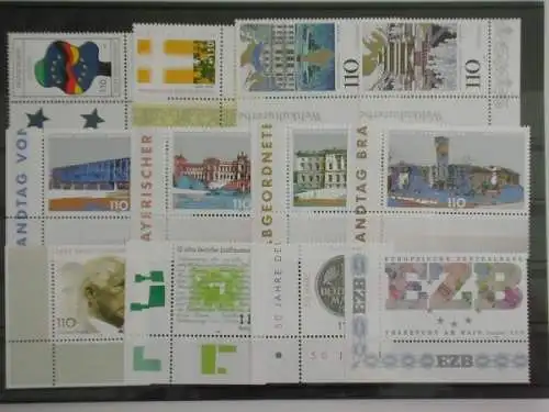 Deutschland (BRD), postfrische Partie aus dem Jahrgang 1998, Eckränder links unten - 30989