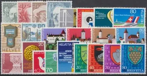 Schweiz, MiNr. 1146-1168, Jahrgang 1979, postfrisch - 694375