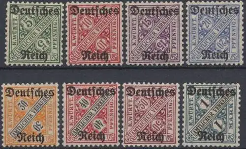 Deutsches Reich, MiNr. 57-64, Dienstmarken, postfrisch - 690927