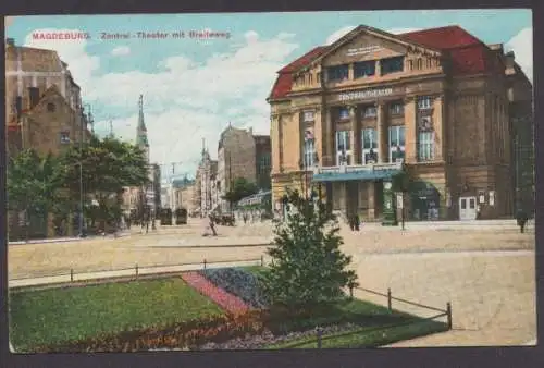 Magdeburg, Zentral Theater mit Breiteweg - 403305