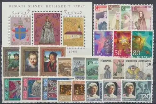 Liechtenstein, MiNr. 866-892, Jahrgang 1985, postfrisch - 692783