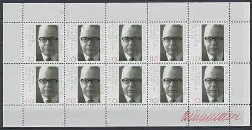 Deutschland (BRD), MiNr. 2067 Kleinbogen, postfrisch - 609794