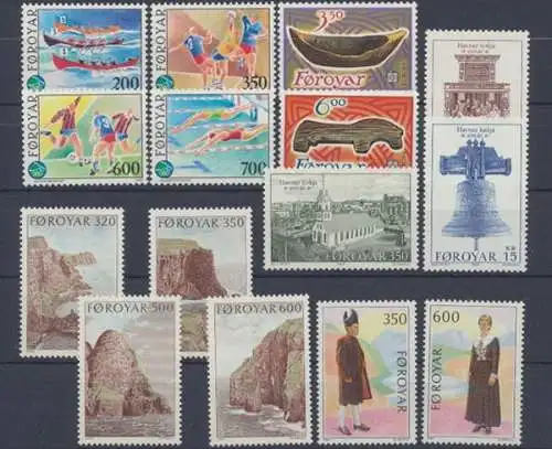 Färöer, MiNr. 179-193, Jahrgang 1989, postfrisch - 690811