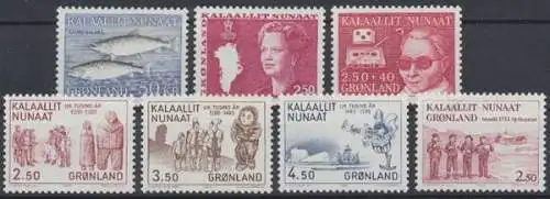 Grönland, MiNr. 140-146, Jahrgang 1983, postfrisch - 72079