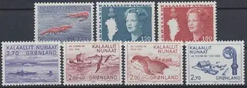 Grönland, MiNr. 133-139, Jahrgang 1982, postfrisch - 72078