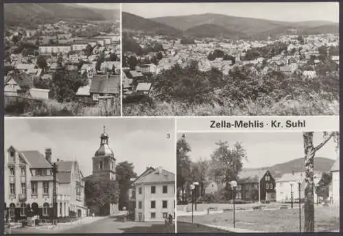 Zella - Mehlis, Kreis Suhl, Teilansichten, Markt, Beethovenstraße - 404172