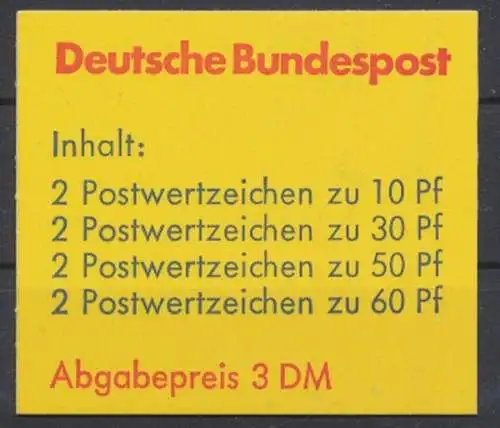 Deutschland (BRD), Michel Nr. MH 23 c, postfrisch - 600138