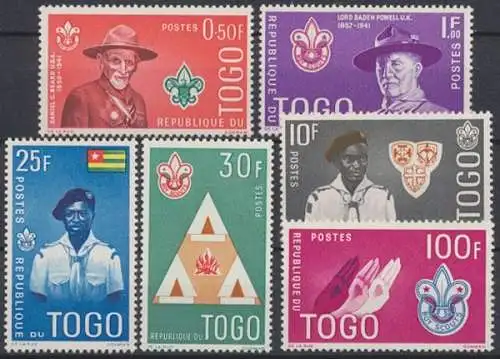 Togo, Michel Nr. 313-318 A, postfrisch - 72816