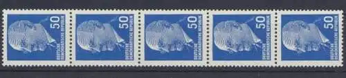 DDR, Michel Nr. 937 R X, 5er Streifen, postfrisch - 74302