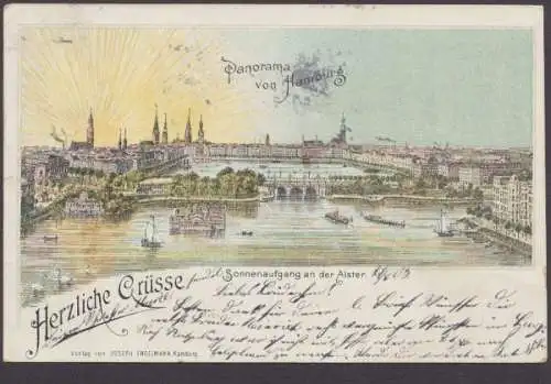 Hamburg ,Sonnenaufgang an der Alster - 413510