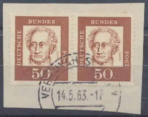 Deutschland (BRD), MiNr. 356, waagerechtes Paar, Briefstück - 693709