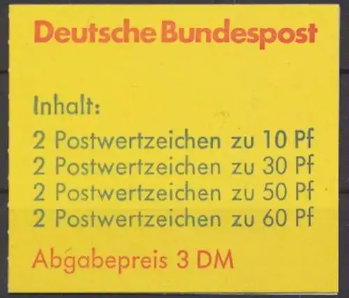 Deutschland (BRD), Michel Nr. MH 23 d, postfrisch - 600140