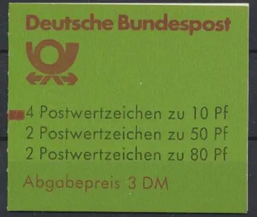 Deutschland (BRD), Michel Nr. MH 25 a mZ, postfrisch - 600170