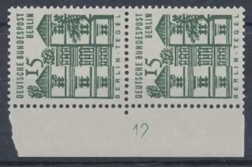 Berlin, Michel Nr. 243 li. Rand mit DZ 12, postfrisch / MNH - 600779