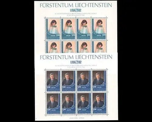 Liechtenstein, MiNr. 797-798 Kleinbögen, postfrisch - 690139