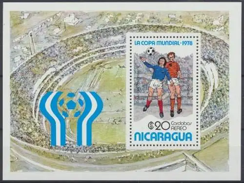 Nicaragua, Fußball, MiNr. Block 108, postfrisch - 601061