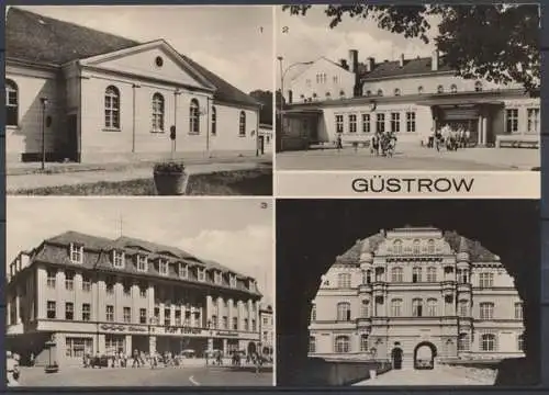 Güstrow, Ernst-Barlach-Theater, Bahnhof, HO-Hotel "Stadt Güstrow", Schloß - 411464