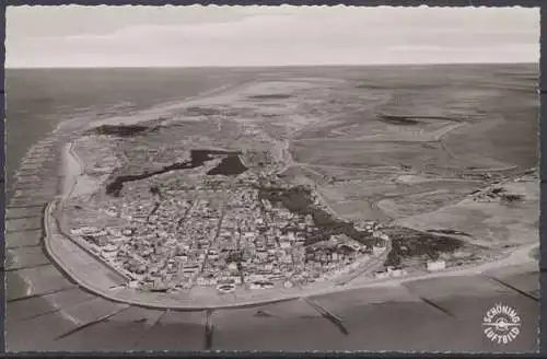 Nordseeheilbad Norderney, Blick auf die Insel, Luftbild - 411425