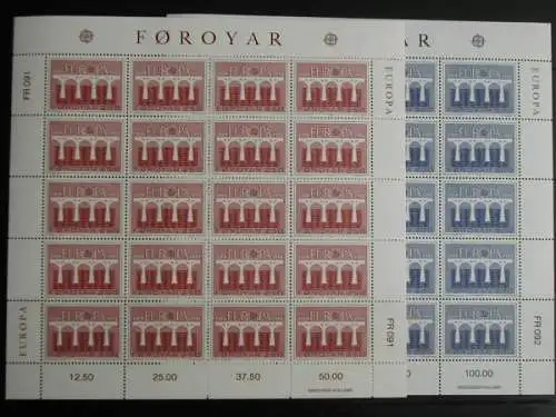 Färöer, Michel Nr. 97-98 Bogen, postfrisch/MNH - 690184