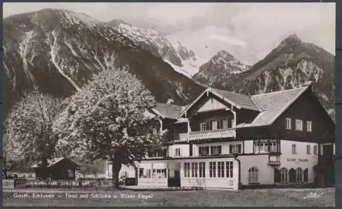 Pinswang b. Reutte, Gasthaus Schluxen - Tirol mit Schlicke u. Vilser Kegel - 411627